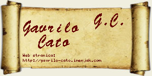 Gavrilo Ćato vizit kartica